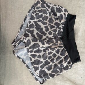 Leopard Print Skirt with Black Waistband